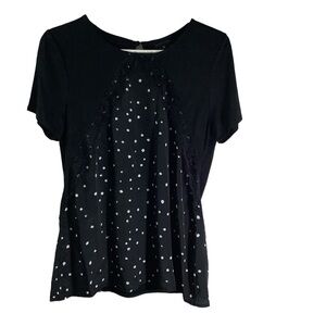 Worthington Semi-Sheer Blouse Short Sleeve